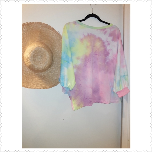 Women Multi Color Tie Dye Shirt - Picture 5 of 7